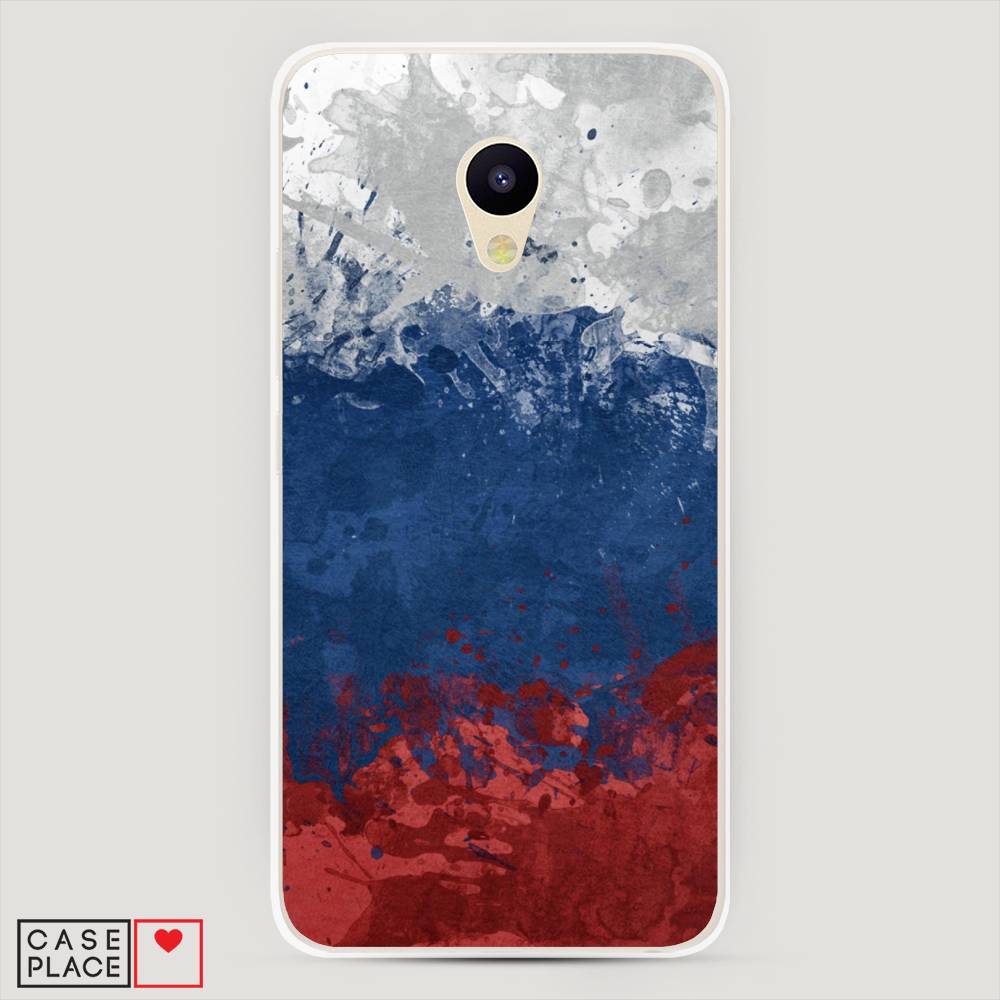 

Чехол Awog на Meizu M5 "Флаг России неровный", Белый;синий;красный, 70750-5