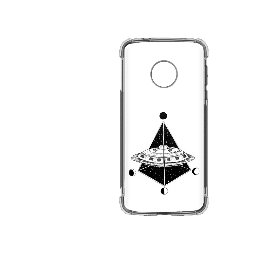 

Чехол MyPads Tocco для Motorola Moto Z2 Force черно белая летающая тарелка, Прозрачный, Tocco