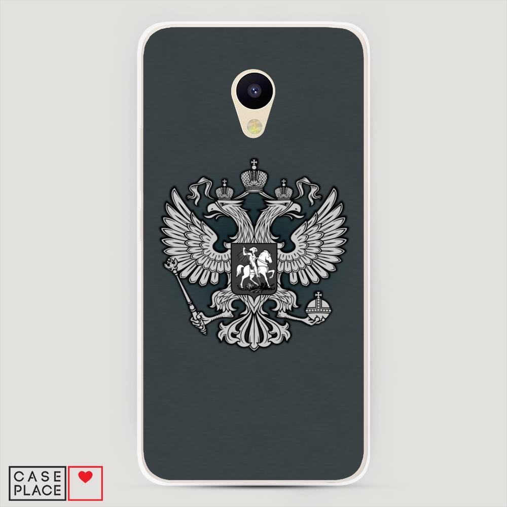 

Чехол Awog на Meizu M5 "Герб России серый", 70750-5