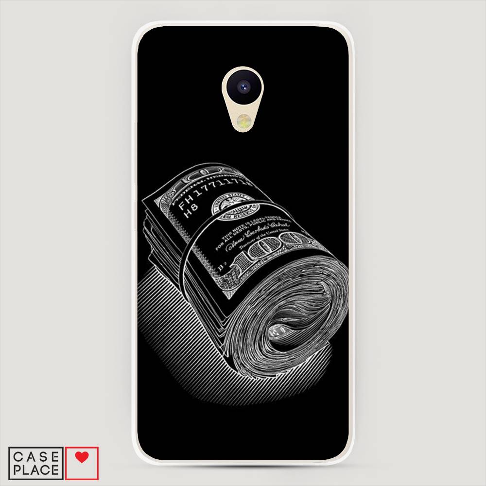 

Чехол Awog на Meizu M5 "Кубышка денег", Черный;серебристый, 70750-5