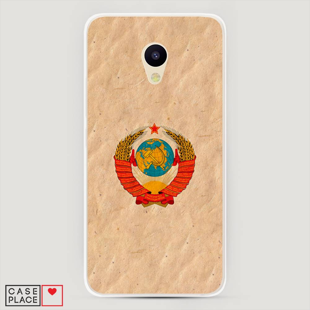 

Чехол Awog на Meizu M5 "Союз пролетариев", Бежевый;красный, 70750-10