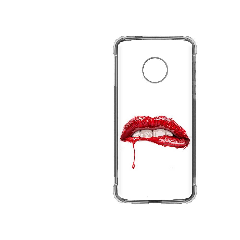 

Чехол MyPads Tocco для Motorola Moto Z2 Force яркие красные губы, Прозрачный, Tocco