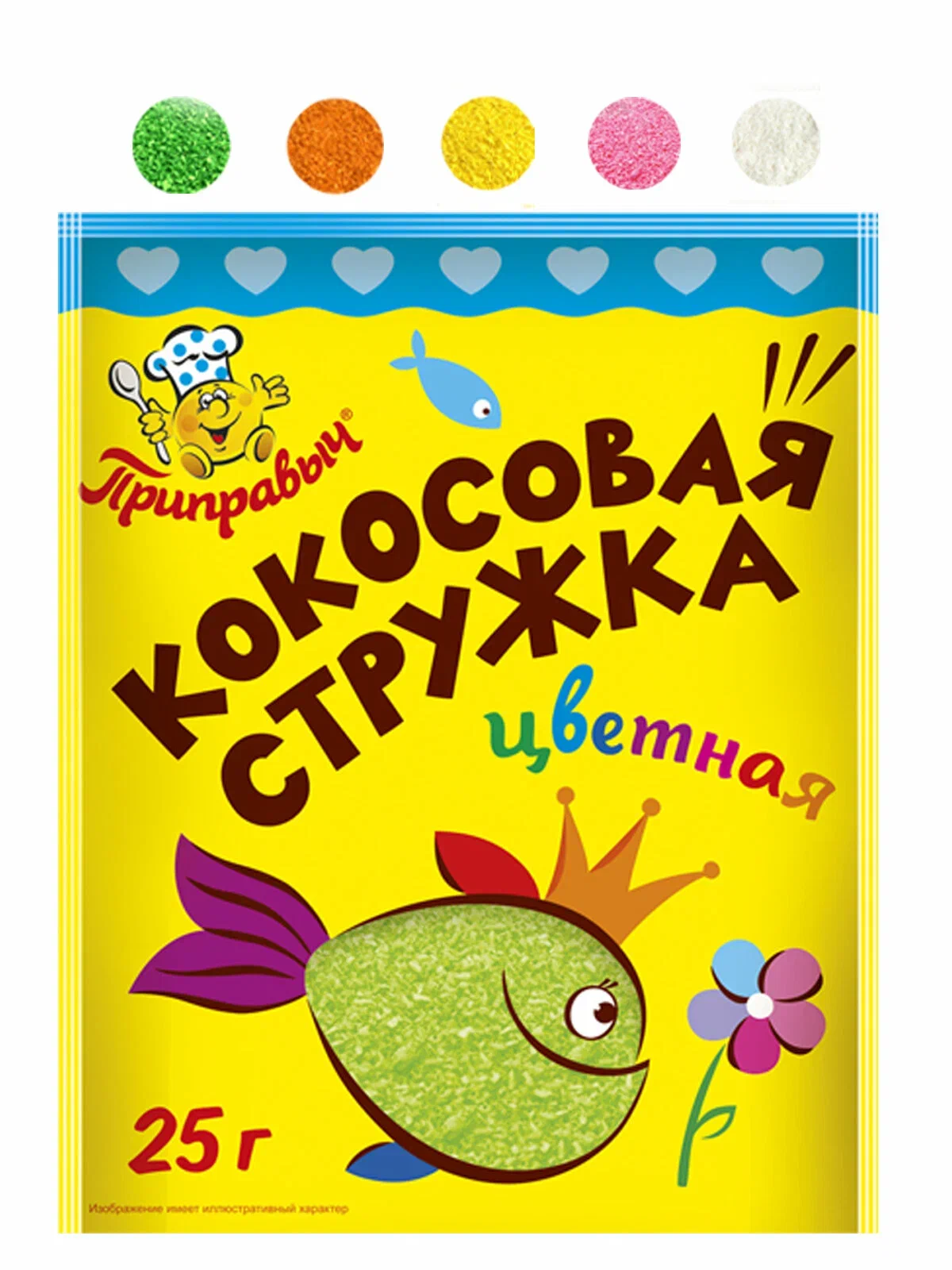 

Кокосовая стружка зеленая Приправыч, 25 г х 3 шт, Кокосовая стружка