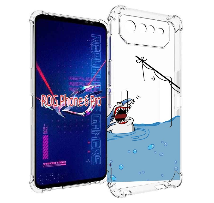 

Чехол MyPads акула-рисунок для Asus ROG Phone 6 Pro, Прозрачный, Tocco