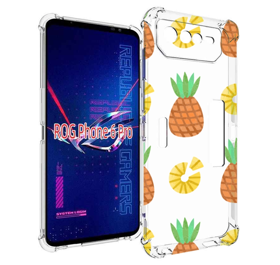 

Чехол MyPads ананасики для Asus ROG Phone 6 Pro, Прозрачный, Tocco
