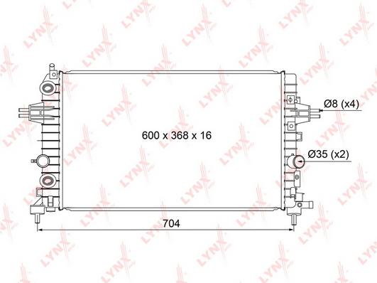 

Rb-1106_Радиатор Системы Охлаждения Акпп Opel Astra H 1.4/1.6 04>