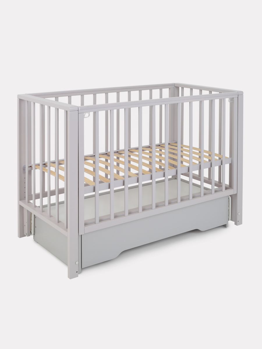 Кровать детская RANT BERGEN, 120*60 см, универсальный маятник, Rosy Grey, 770 комод rant bergen 84 см