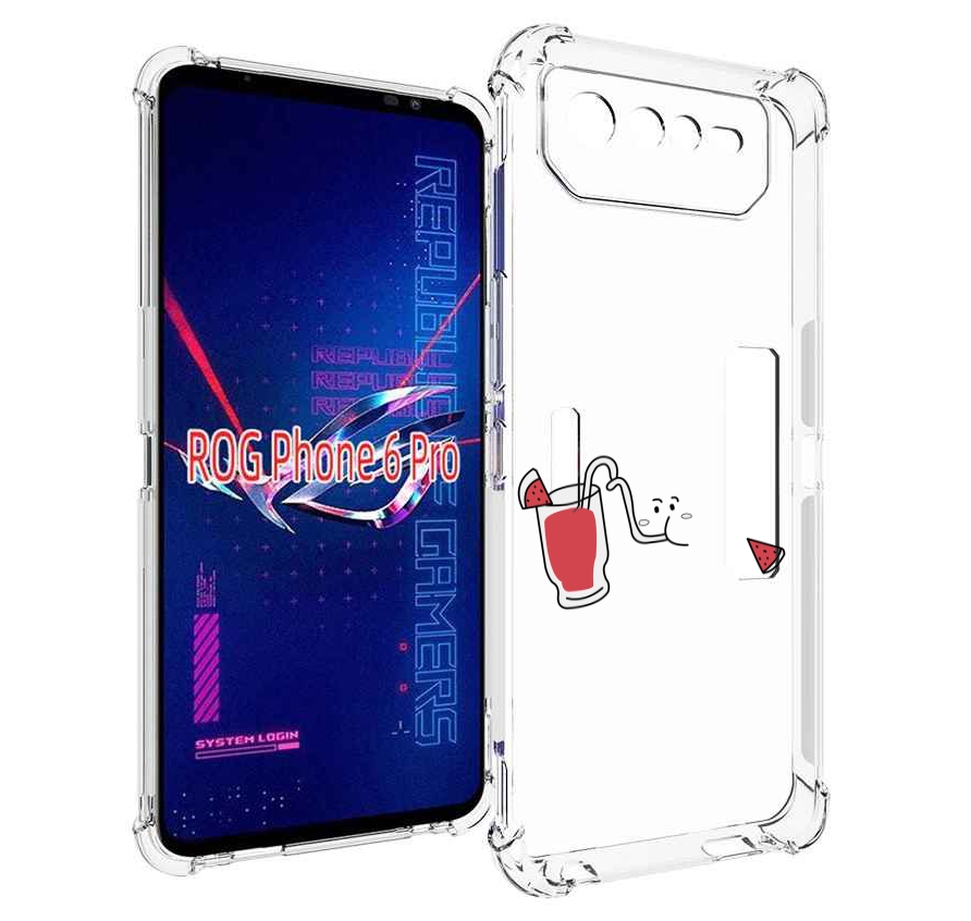 

Чехол MyPads арбузный-напиток для Asus ROG Phone 6 Pro, Прозрачный, Tocco