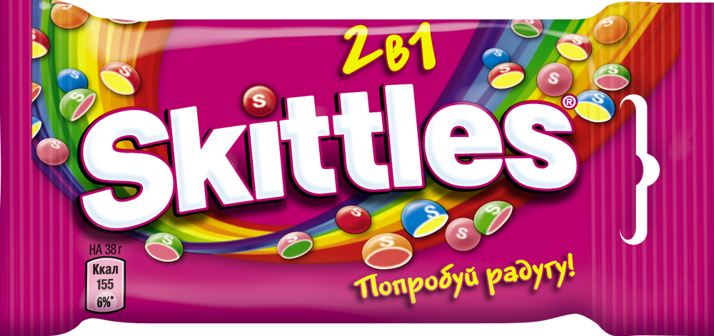 Драже Skittles 2в1 38 г