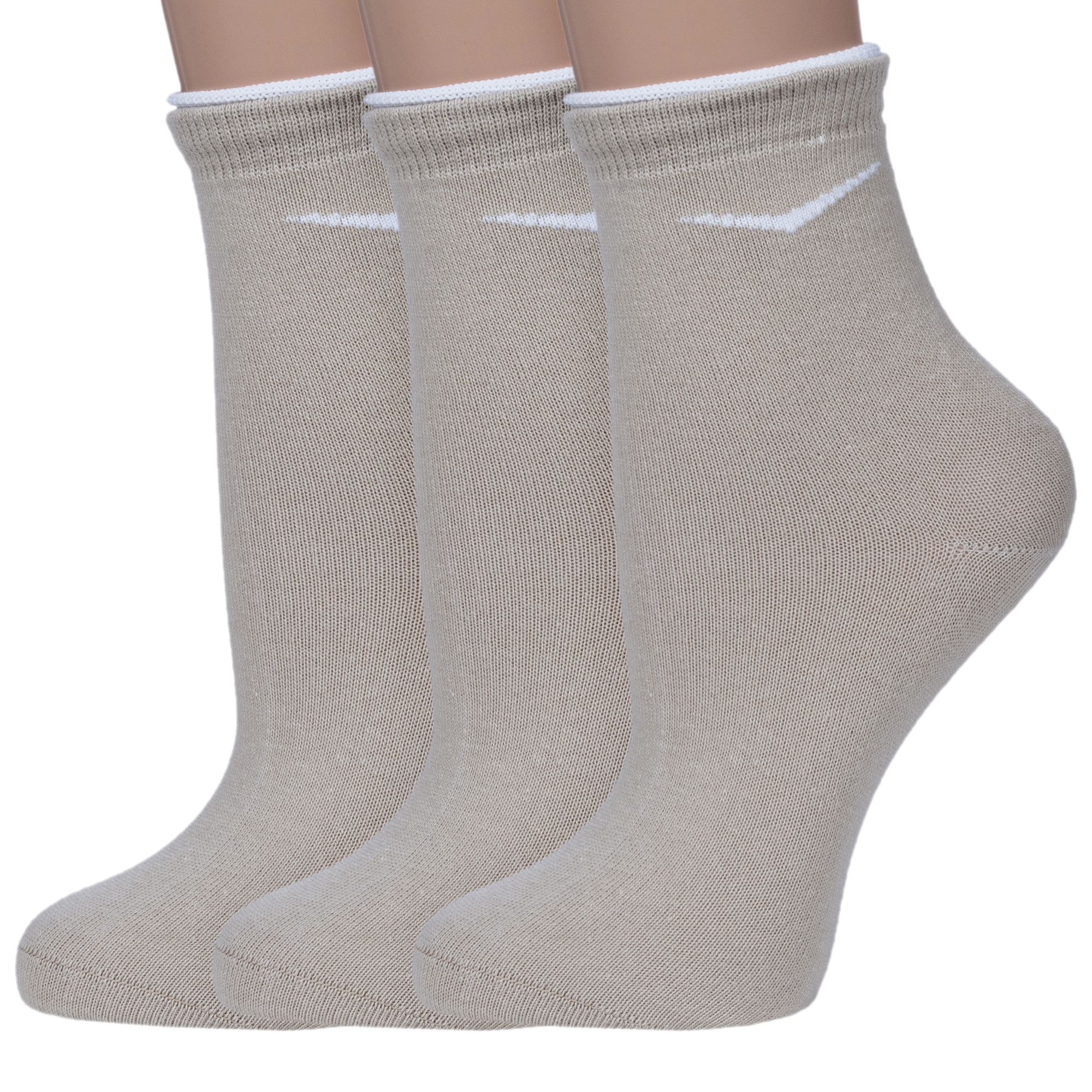 Комплект носков женских НАШЕ 3-4С63 бежевых 23