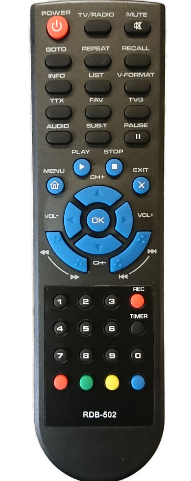 

Пульт HUAYU для ROLSEN RDB-502 спутниковый ресивер DVB-T2