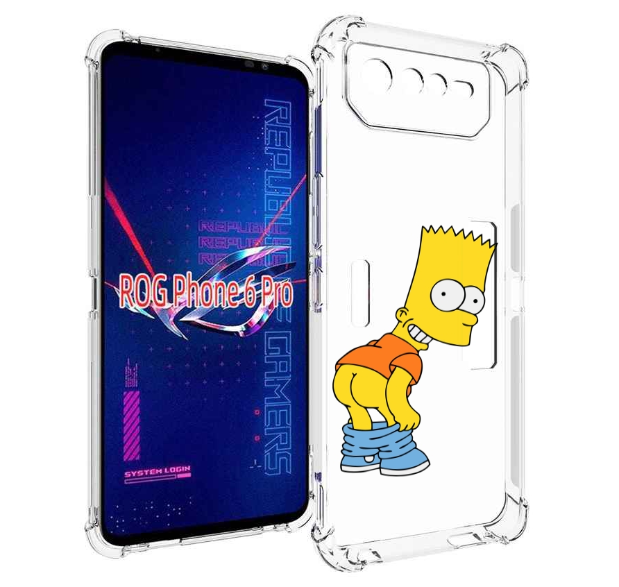 

Чехол MyPads барт-симпсон-довольный для Asus ROG Phone 6 Pro, Прозрачный, Tocco