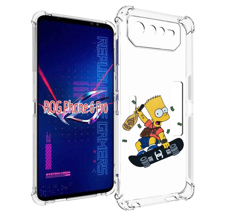 

Чехол MyPads барт-скейтер детский для Asus ROG Phone 6 Pro, Прозрачный, Tocco
