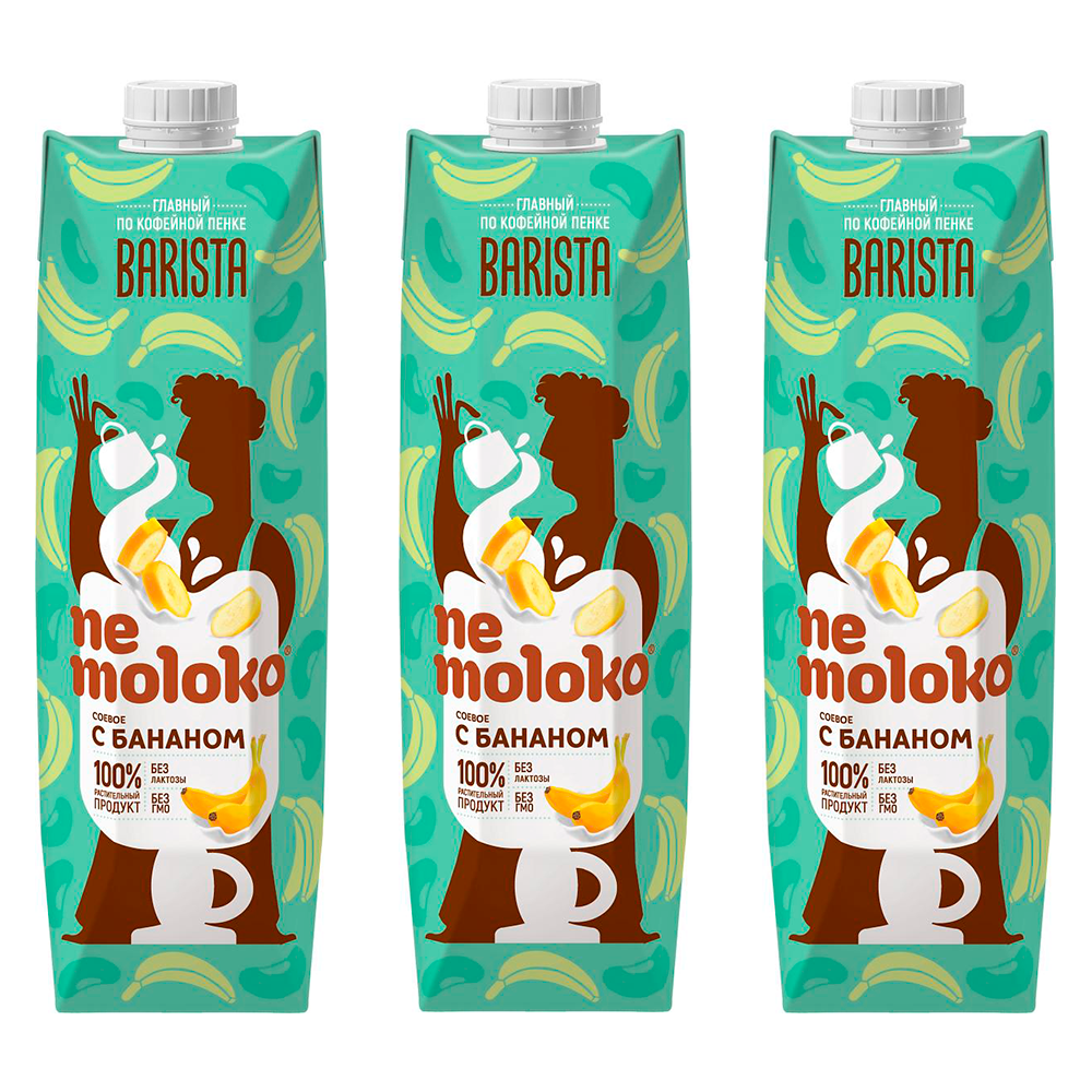 

Напиток «Nemoloko» Barista соевый с бананом 1л*3 шт.