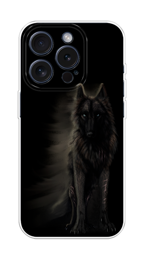 

Чехол Homey на Apple iPhone 15 Pro "Туманный волк", Черный, 15750-1
