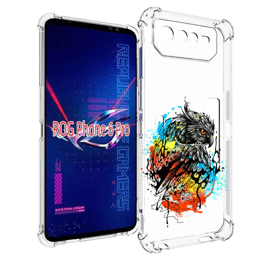 

Чехол MyPads Творческая сова для Asus ROG Phone 6 Pro, Прозрачный, Tocco