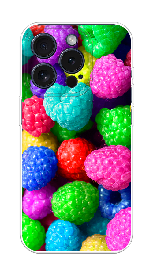 

Чехол Homey на Apple iPhone 15 Pro "Леденцовая малина", Фиолетовый;розовый;зеленый, 15750-1