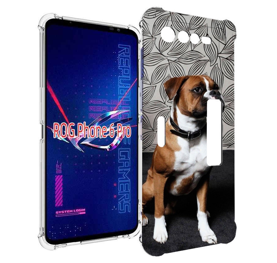 

Чехол MyPads боксер собака для Asus ROG Phone 6 Pro, Прозрачный, Tocco