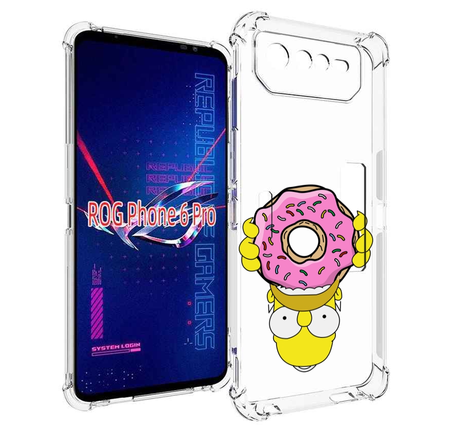 

Чехол MyPads большой-пончик для Asus ROG Phone 6 Pro, Прозрачный, Tocco