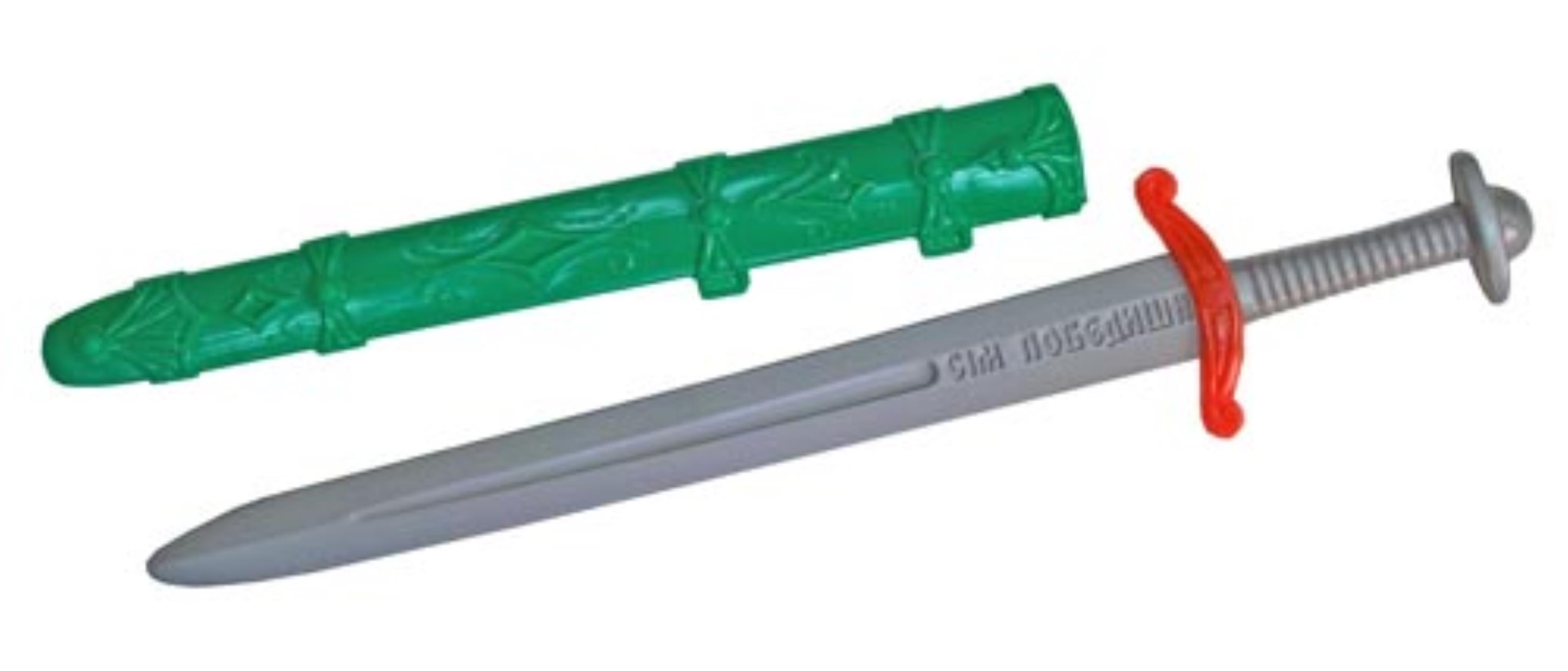 меч игрушечный в ножнах Строим вместе зеленый/серебристый, 5008/СД