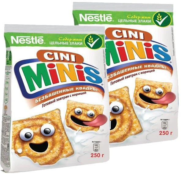 Готовый завтрак Nestle Cini Minis с корицей, 2 шт по 250 г