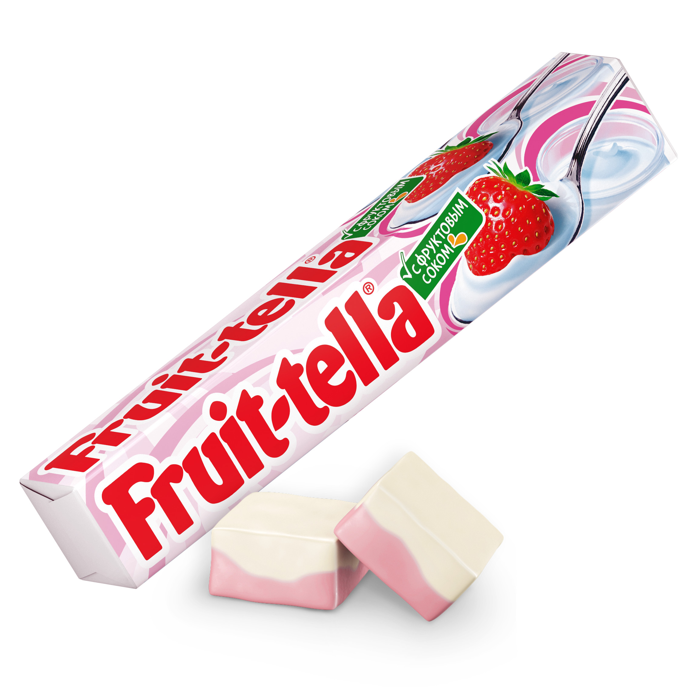Конфеты жевательные Fruttella клубника-йогурт 42,5 г
