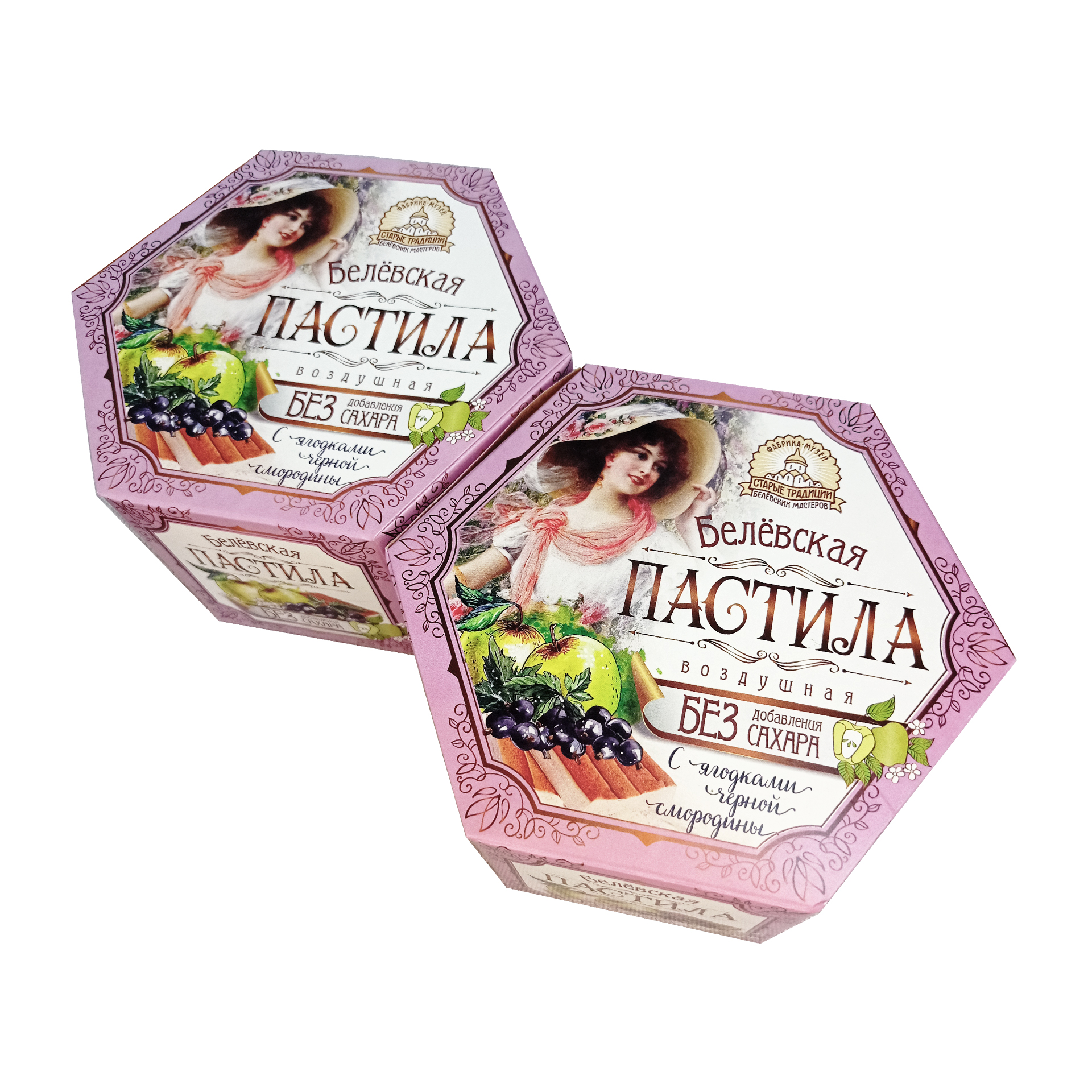 

Белевская пастила без сахара с кусочками черной смородины 2 шт*150 г.