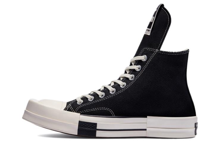 

Кеды унисекс Converse Rick Owens DRKSHDW 1970s Turbodrk ChuckTaylor AllStar черные 36.5 EU, Черный, Rick Owens DRKSHDW x Converse 1970s Turbodrk Chuck Taylor All Star High