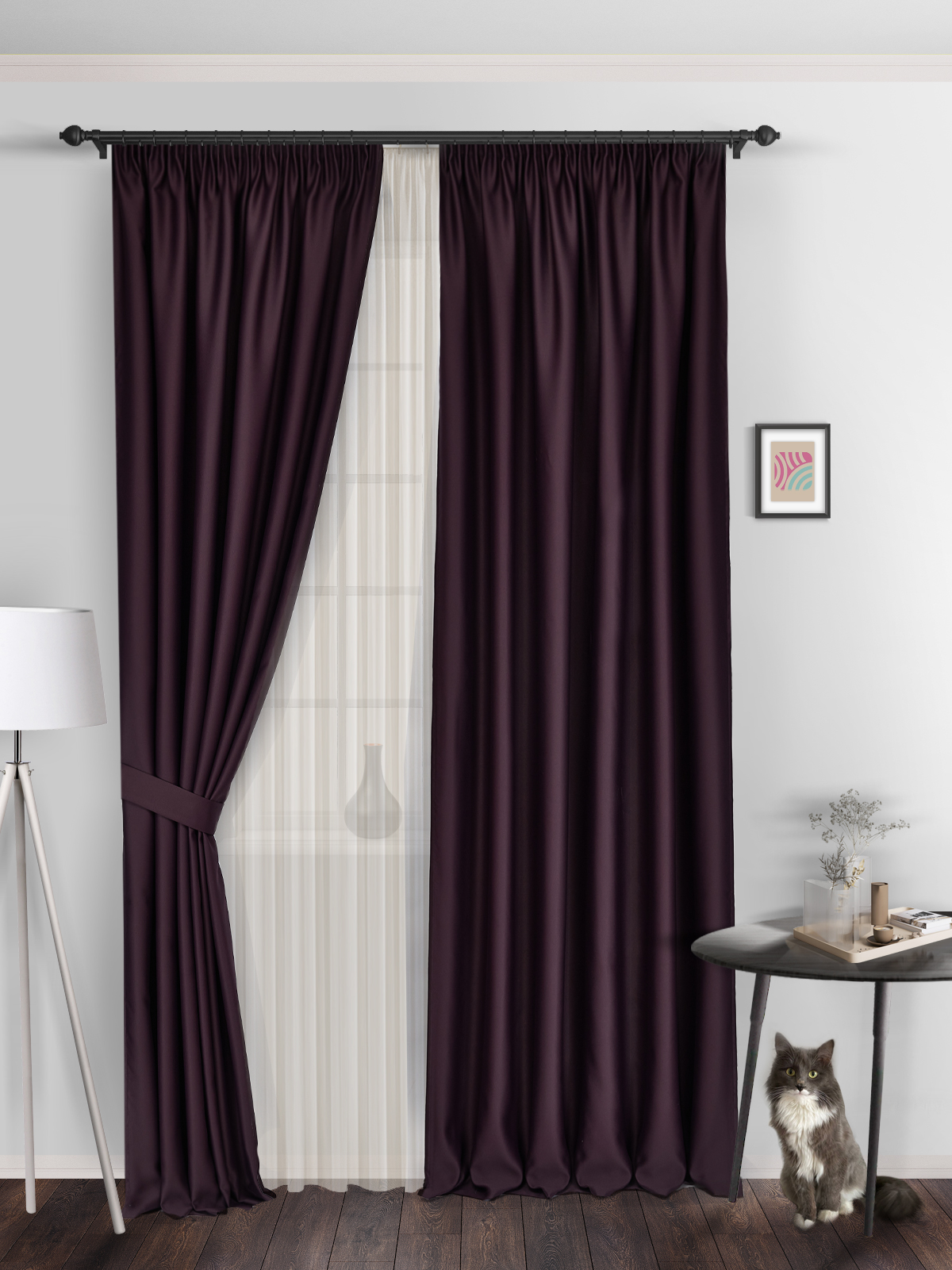 

Шторы ВсеТканиТут bacio blackout 200х240 2 шт, bacio blackout