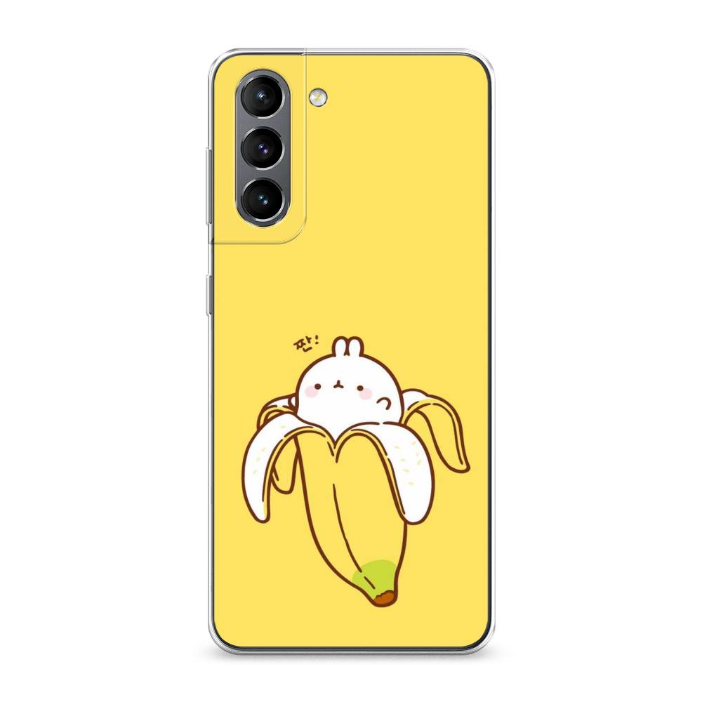 

Чехол Awog на Samsung Galaxy S21 / Самсунг S21 "Зайчик-бананчик", Желтый;белый, 2101850-2