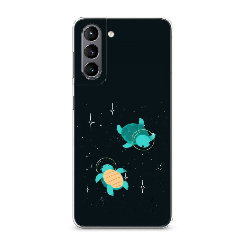 

Чехол Awog на Samsung Galaxy S21 / Самсунг S21 "Черепашки космонавты", Черный;синий, 2101850-4