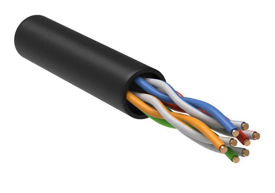 фото Кабель информационный itk lc3-c5e04-139-100 кат.5е u/utp не экранированный 4x2x24awg ldpe