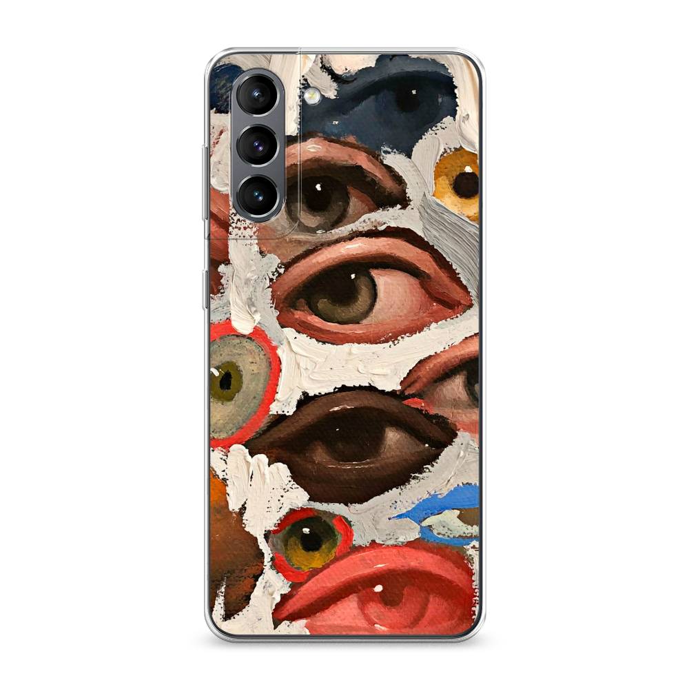 

Чехол Awog на Samsung Galaxy S21 / Самсунг S21 "Глаза масляная живопись", Серый;бежевый;красный, 2101850-7