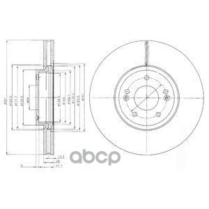 

Тормозной диск DELPHI передний вентилируемый 321x28 мм 5 отверстий bg9056c
