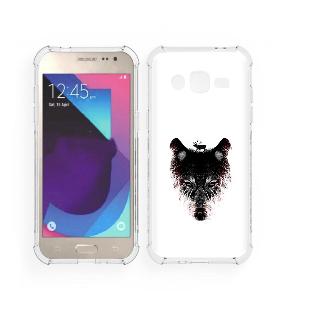 

Чехол MyPads Tocco для Samsung Galaxy J2 волк в траве (PT226924.572.267), Прозрачный, Tocco