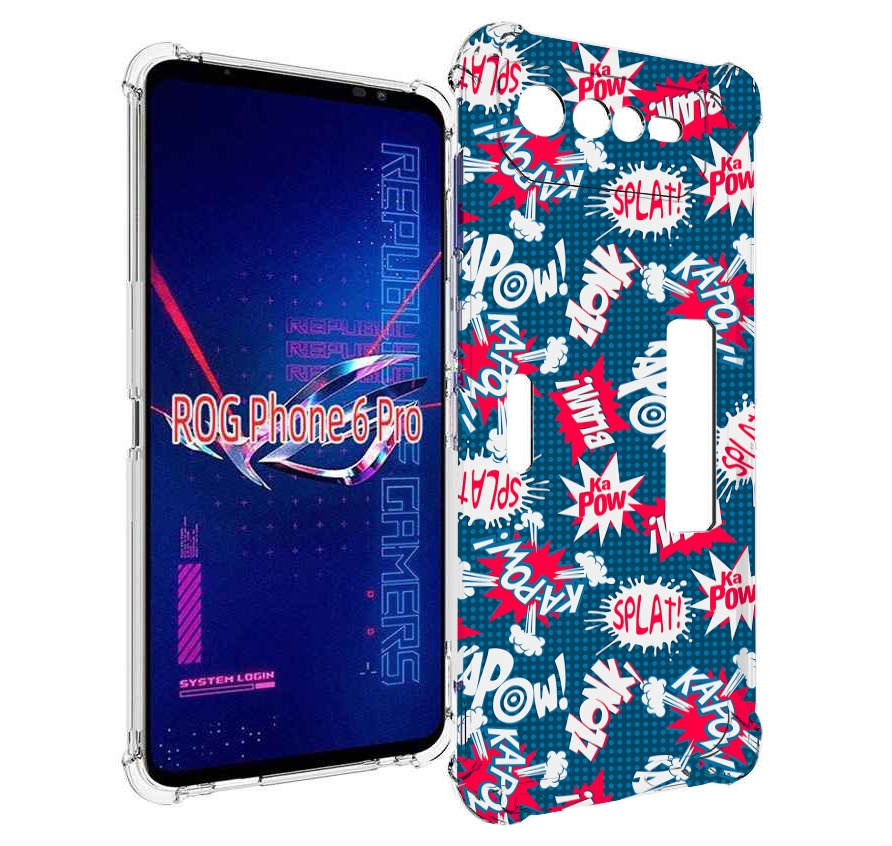 

Чехол MyPads взрывной-принт для Asus ROG Phone 6 Pro, Прозрачный, Tocco