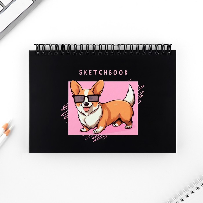 

Скетчбук ArtFox Корги 10182198, A5, 80 л