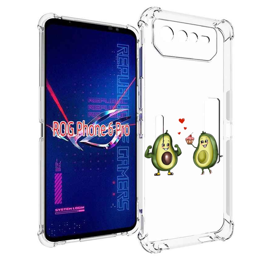 

Чехол MyPads влюбленные-авокадо для Asus ROG Phone 6 Pro, Прозрачный, Tocco
