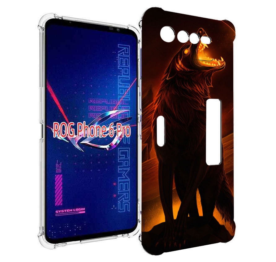 

Чехол MyPads волчара с огнем внутри для Asus ROG Phone 6 Pro, Прозрачный, Tocco