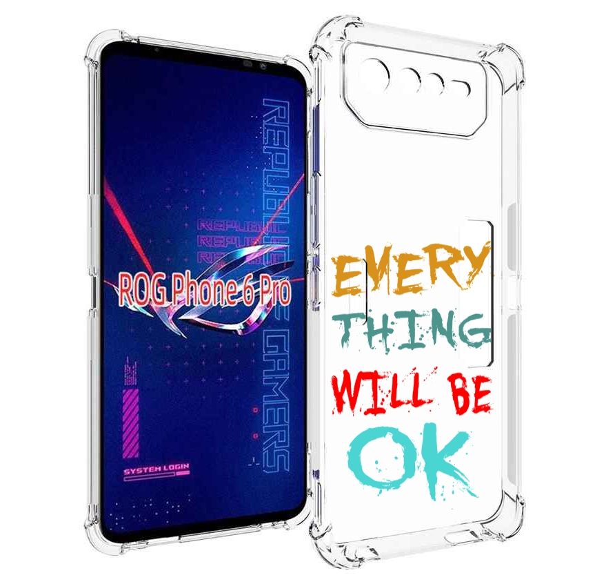 

Чехол MyPads все-будет-хорошо для Asus ROG Phone 6 Pro, Прозрачный, Tocco