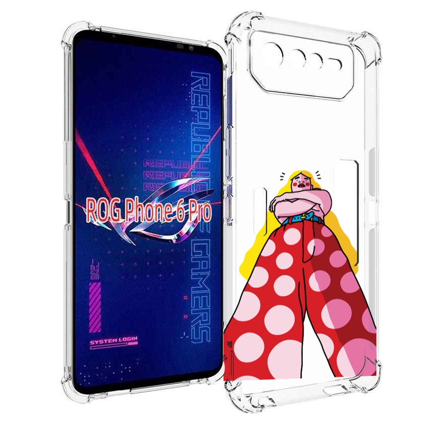 

Чехол MyPads высокая-девушка для Asus ROG Phone 6 Pro, Прозрачный, Tocco