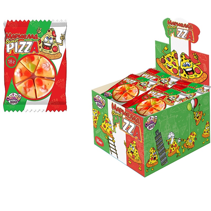 

Мармелад жевательный Sweet Pizza 36шт, 18 г, Мармелад