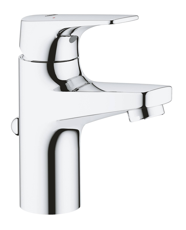 фото Смеситель для раковины grohe bauflow с донным клапаном, s-size, хром (23751000)