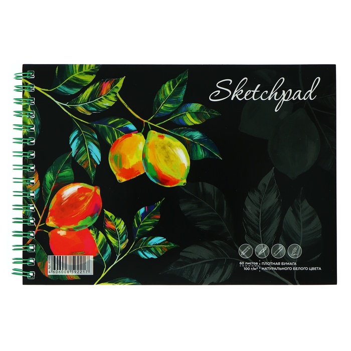 

Скетчбук Феникс+ Лимоны 10394124, A5, 60 л