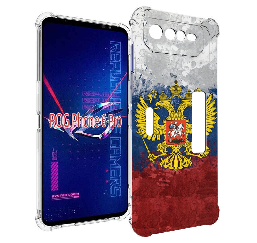 

Чехол MyPads герб-России для Asus ROG Phone 6 Pro, Прозрачный, Tocco