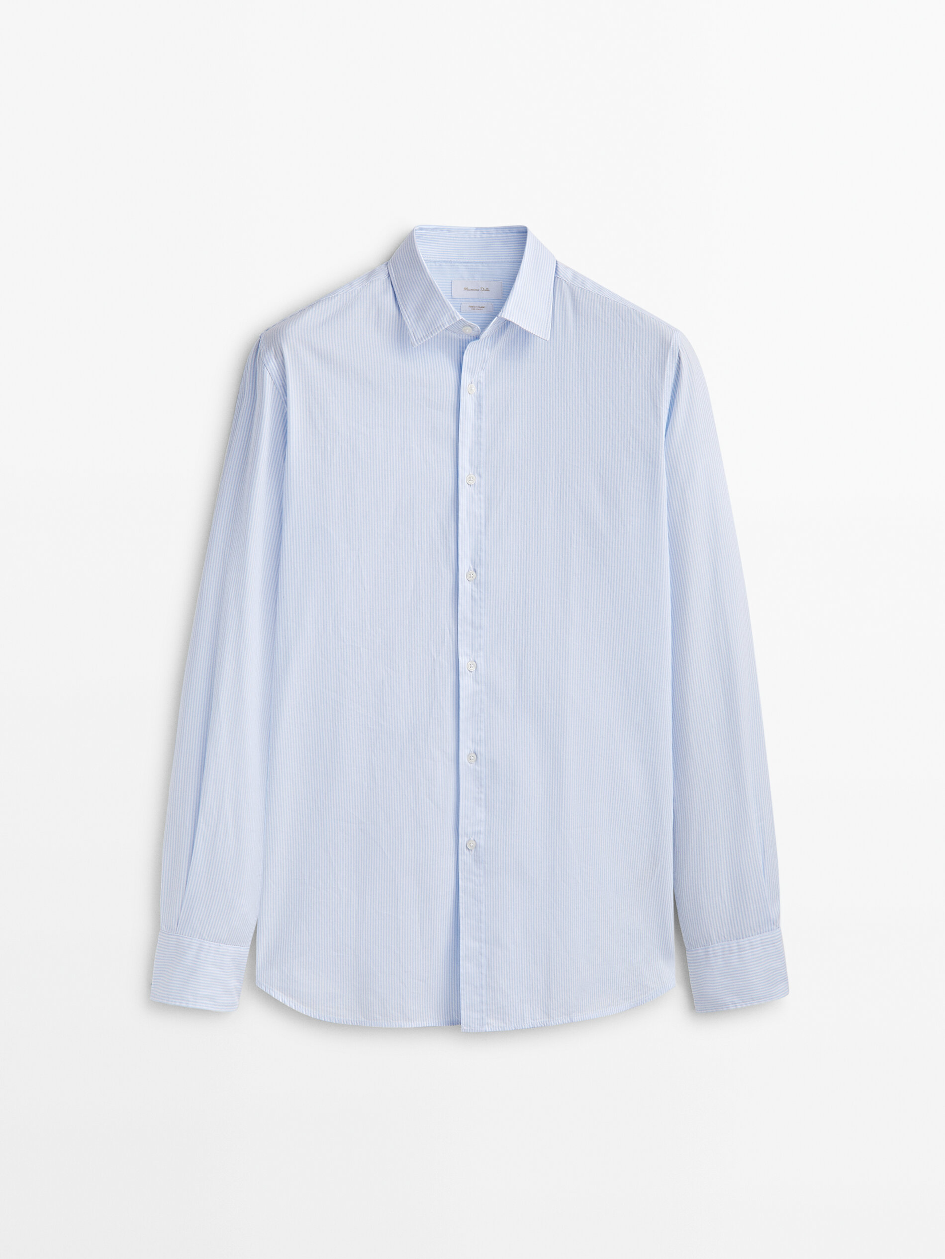 Рубашка мужская Massimo Dutti 18348340 голубая M (доставка из-за рубежа)