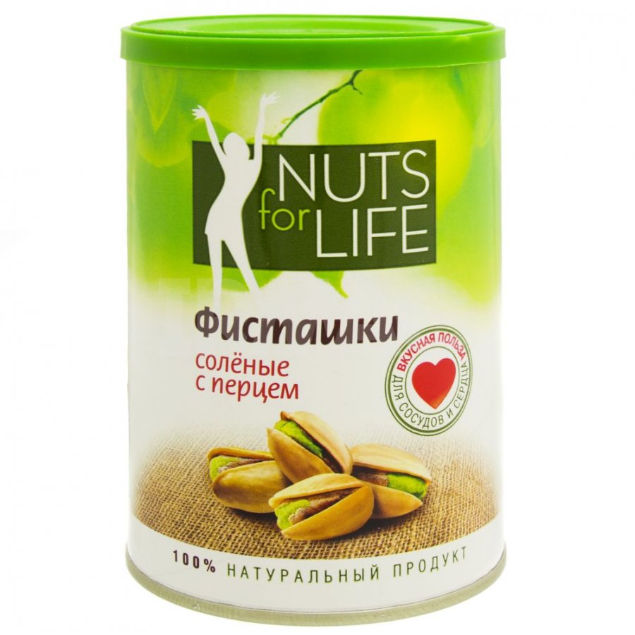 Фисташки Nuts for life соленые с перцем