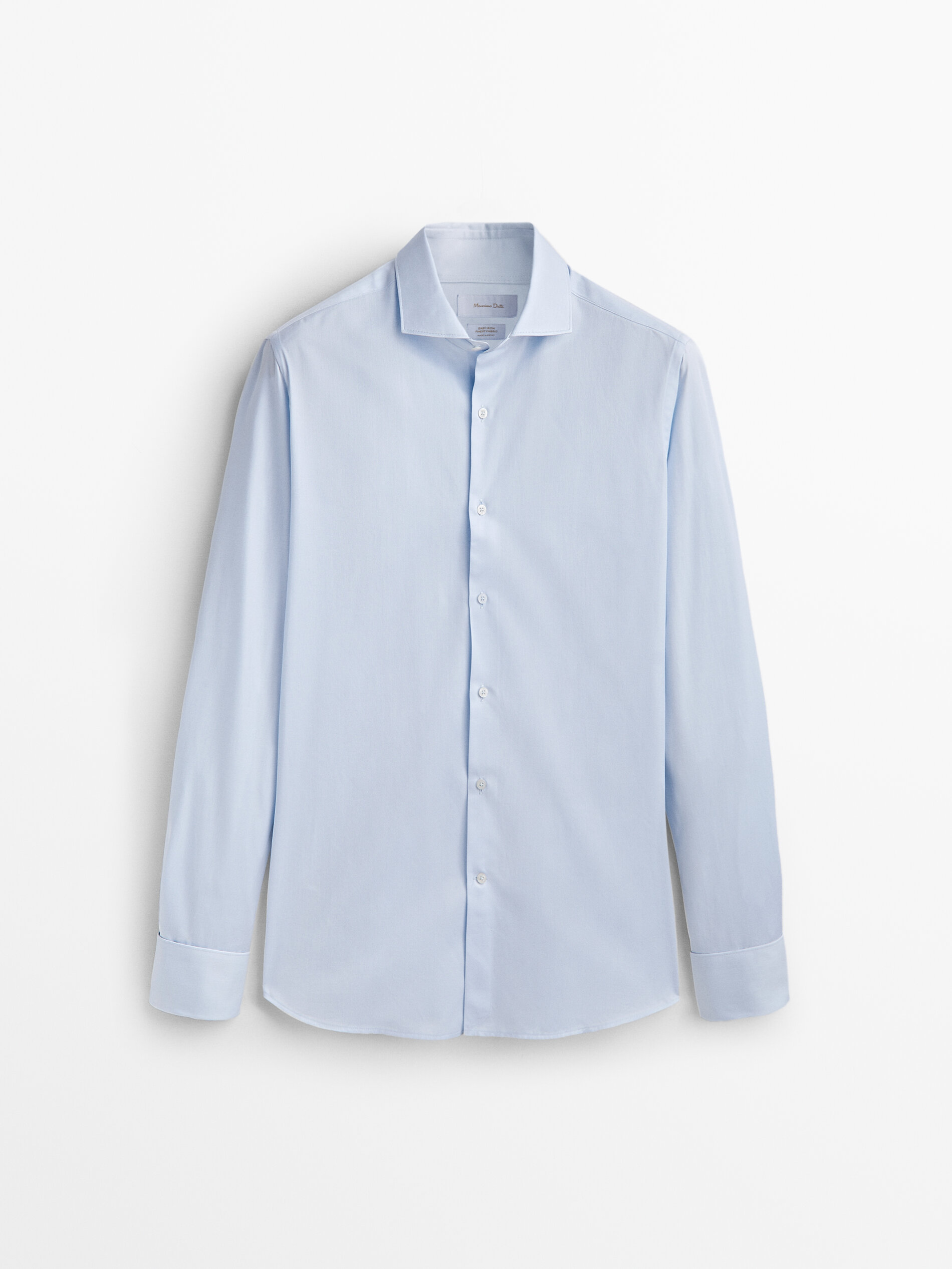Рубашка мужская Massimo Dutti 16116140 голубая 39 EU (доставка из-за рубежа)