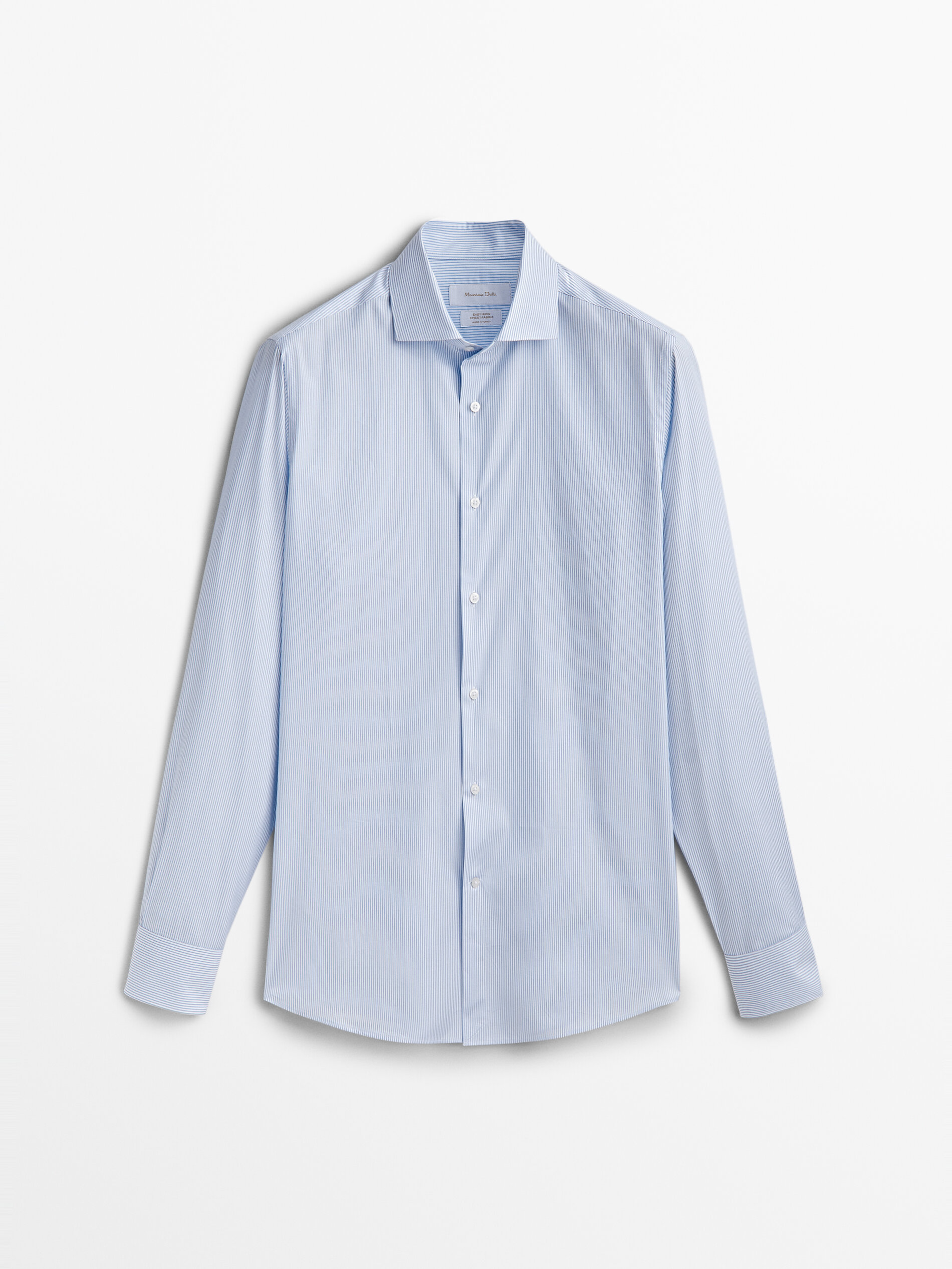 Рубашка мужская Massimo Dutti 15815840 голубая 39 EU (доставка из-за рубежа)