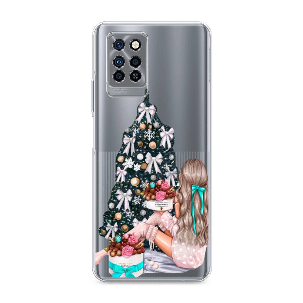 

Чехол на Infinix Note 10 Pro "New Year", Зеленый;бежевый;голубой, 3100150-5